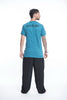 Sure Design Mens Ohm Buddha Face T-Shirt Denim Blue