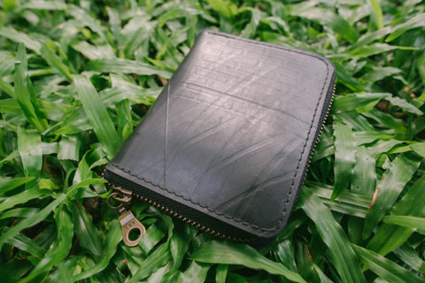 Upcycled Rubber Zip Around Wallet