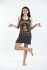 Sure Design Women's Infinitee Yoga Stamp Tank Dress Gold on Black