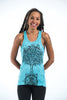 Sure Design Women's Celtic Tree Tank Top Turquoise