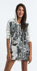 Sure Design Women's Butterfly Buddha Hoodie Dress White