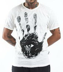 Sure Design Men's Eye In Palm T-Shirt White