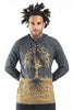 Sure Design Unisex Tree of Life Hoodie Gold on Black