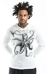 Sure Design Unisex Octopus Hoodie White