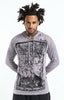 Sure Design Unisex Sanskrit Buddha Hoodie Gray