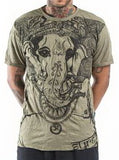 Wholesale Sure Design Men's Big Face Ganesh T-Shirt Green - $8.50