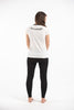 Sure Design Women's Tribal Skull T-shirt Black on White