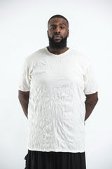 Plus Size Sure Design Men's Blank T-Shirt White