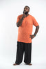 Plus Size Sure Design Men's Blank T-Shirt Orange