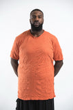 Wholesale Plus Size Sure Design Men's Blank T-Shirt Orange - $11.00