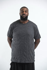 Plus Size Sure Design Men's Blank T-Shirt Black