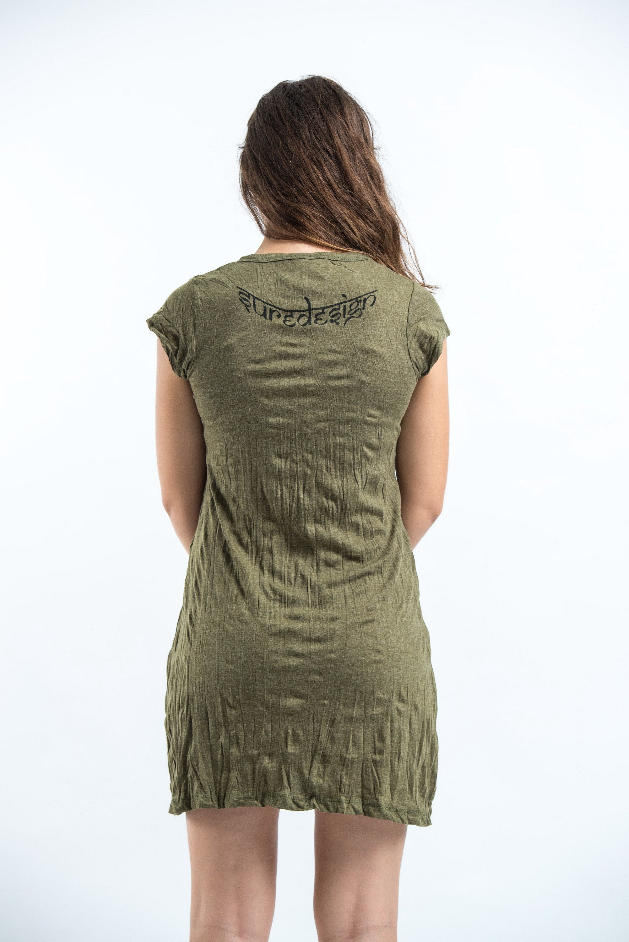 Sure Design Women's Ganesh Mantra Dress Green