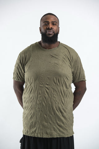 Plus Size Sure Design Men's Blank T-Shirt Green