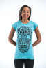 Sure Design Women's Tribal Skull T-Shirt Turquoise