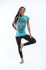 Sure Design Women's Tribal Skull T-Shirt Turquoise