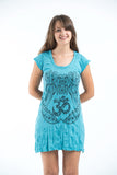 Wholesale Sure Design Women's Ohm hands Dress Turquoise - $9.50