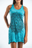 Sure Design Women's Lotus Mandala Tank Dress Turquoise