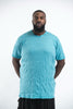 Plus Size Sure Design Men's Blank T-Shirt Turquoise