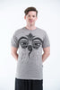 Sure Design Mens Buddha Eyes T-Shirt Gray