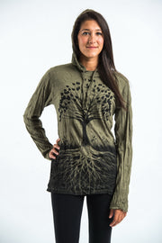 Sure Design Unisex Tree of Life Hoodie Green