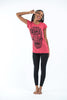 Sure Design Women's Tribal Skull T-Shirt Red