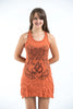 Sure Design Women's Ohm hands Tank Dress Orange