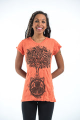 Sure Design Women's Celtic Tree T-Shirt Orange