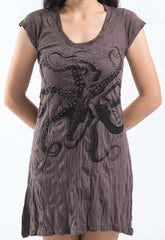 Sure Design Women's Octopus Dress Brown