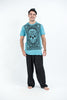 Sure Design Men's Trippy Skull T-Shirt Turquoise