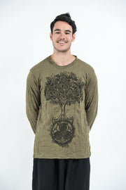 Sure Design Unisex Celtic Tree Long Sleeve T-Shirt Green