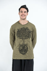 Sure Design Unisex Celtic Tree Long Sleeve Shirt Green
