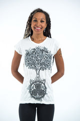 Sure Design Women's Celtic Tree T-Shirt White