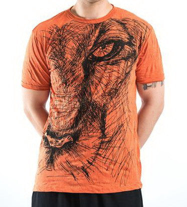 Sure Design Men's Lions Eye T-Shirt Orange