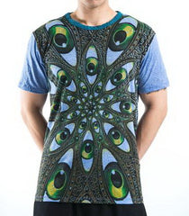 Sure Design Men's Eyes Of The World T-Shirt Blue