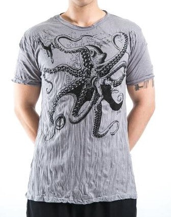 Sure Design Men's Octopus T-Shirt Gray