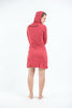 Sure Design Women's Ohm and Koi fish Hoodie Dress Red