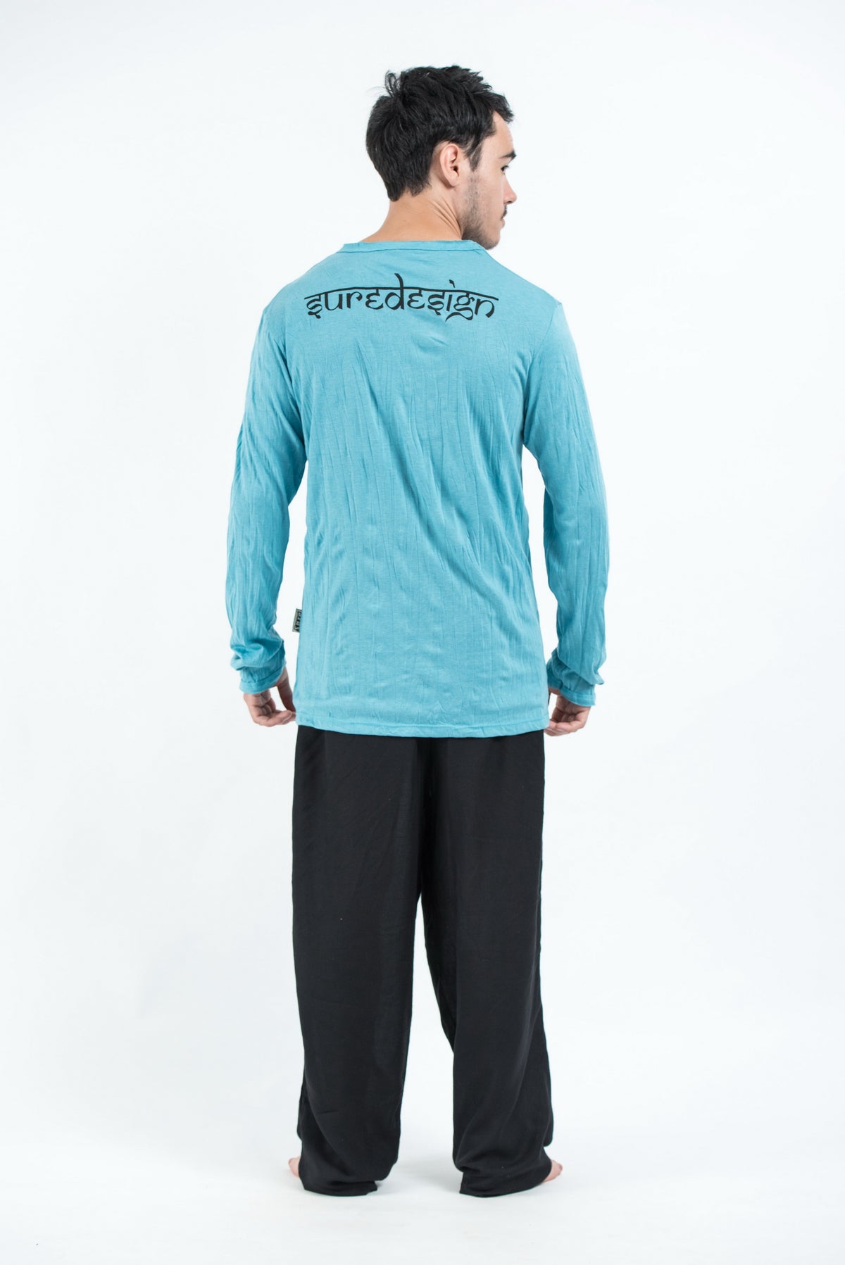 Sure Design Unisex Celtic Tree Long Sleeve T-Shirt Turquoise