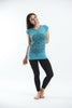 Sure Design Women's Lotus Mandala T-Shirt Turquoise