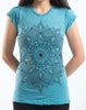 Sure Design Women's Lotus Mandala T-Shirt Turquoise