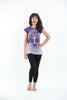 Sure Design Women's Tree Of Life T-Shirt Silver on Purple