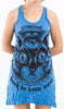 Sure Design Women's Three Eyed Cat Tank Dress Blue