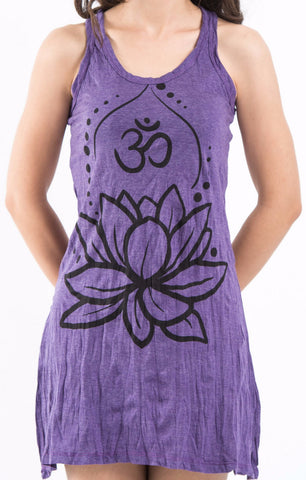 Sure Design Women's Lotus Ohm Tank Dress Purple