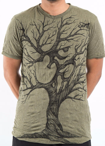 Sure Design Men's Ohm Tree T-Shirt Green