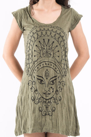 Sure Design Women's Durga Kali Dress Green