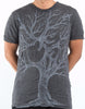 Sure Design Men's Ohm Tree T-Shirt Silver on Black