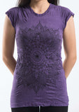 Wholesale Sure Design Women's Lotus Mandala T-Shirt Purple - $9.00