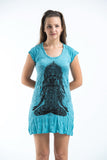 Wholesale Sure Design Women's Ganesh Mantra Dress Turquoise - $9.50