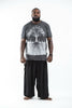 Plus Size Sure Design Men's Tree of Life T-Shirt Silver on Black