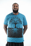 Wholesale Plus Size Sure Design Men's Tree of Life T-Shirt Denim Blue - $11.00