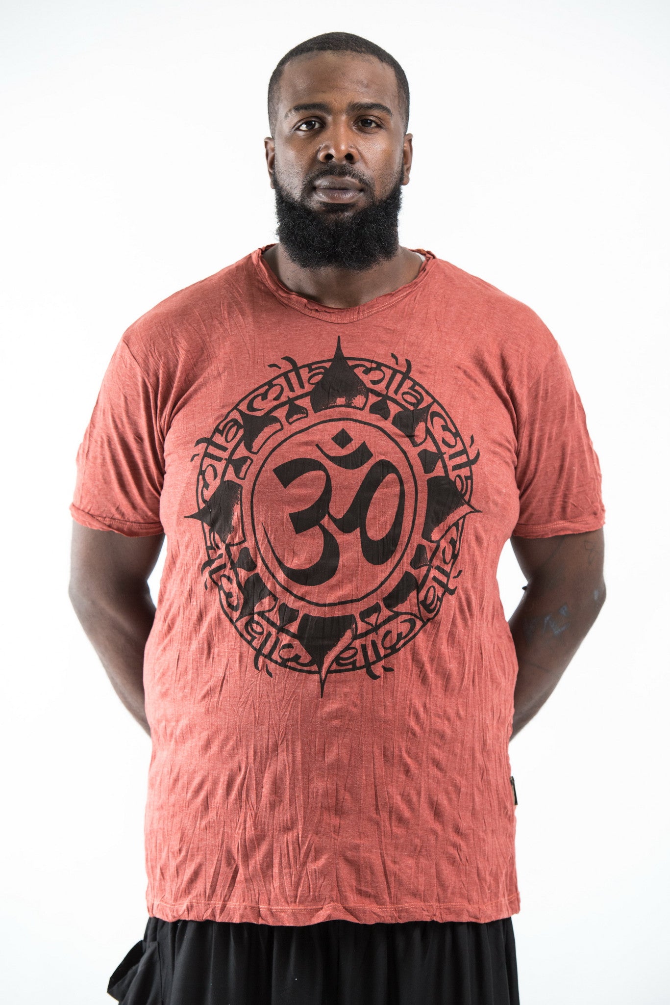 Plus Size Sure Design Men s Infinitee Ohm T Shirt Brick Sure